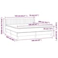 Miniatyrbillede 7 af 7: vidaXL kontinentalseng med madras 160x200 cm stof cremefarvet