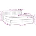 Miniatyrbillede 7 af 7: vidaXL kontinentalseng med madras 160x200 cm stof sort