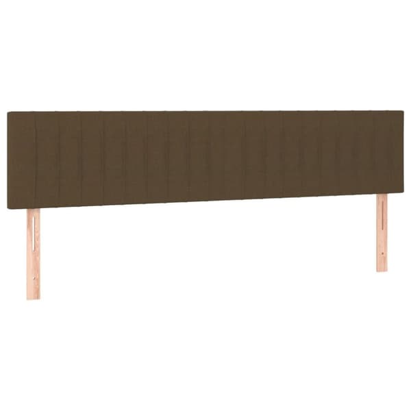 vidaXL kontinentalseng med madras 200x200 cm stof mørkebrun