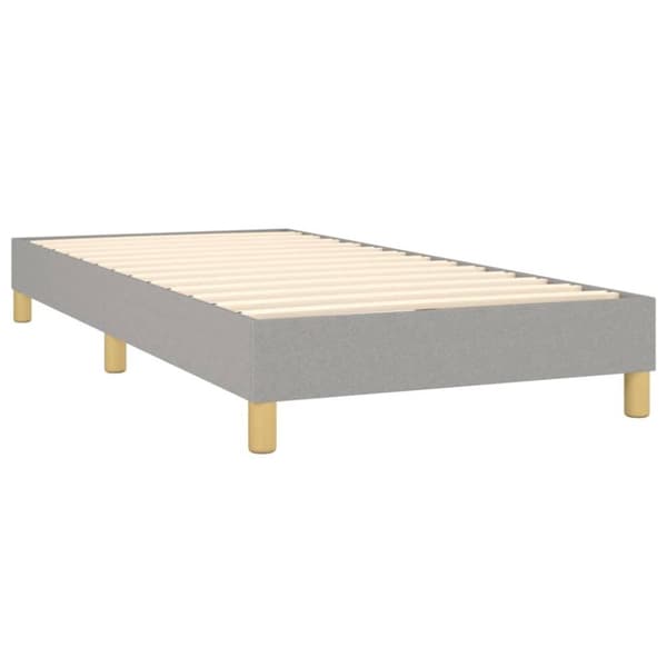 vidaXL kontinentalseng med madras 100x200 cm stof lysegrå