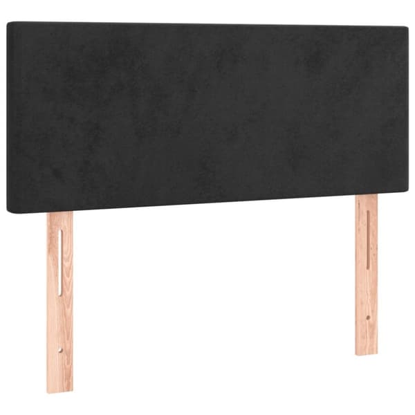 vidaXL kontinentalseng med madras 100x200 cm fløjl sort