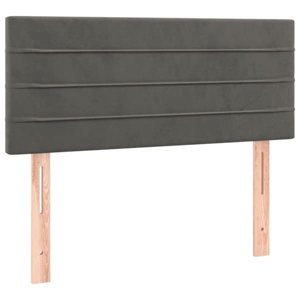 vidaXL kontinentalseng med madras 100x200 cm fløjl mørkegrå