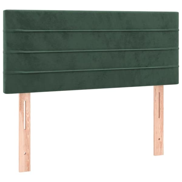vidaXL kontinentalseng med madras 100x200 cm fløjl mørkegrøn