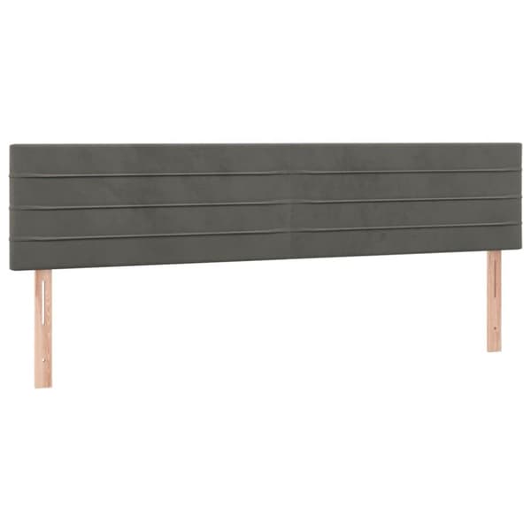 vidaXL kontinentalseng med madras 200x200 cm fløjl mørkegrå