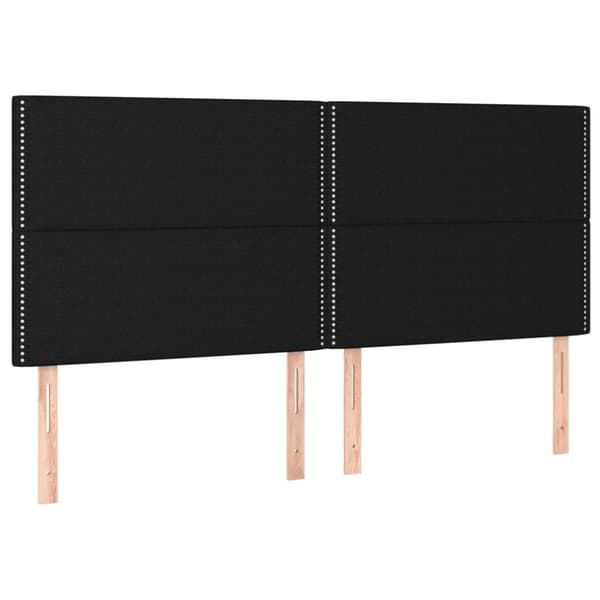 vidaXL kontinentalseng med madras 200x200 cm stof sort
