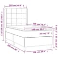 Miniatyrbillede 7 af 7: vidaXL kontinentalseng med madras 100x200 cm stof cremefarvet