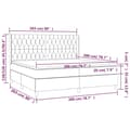 Miniatyrbillede 7 af 7: vidaXL kontinentalseng med madras 200x200 cm stof sort