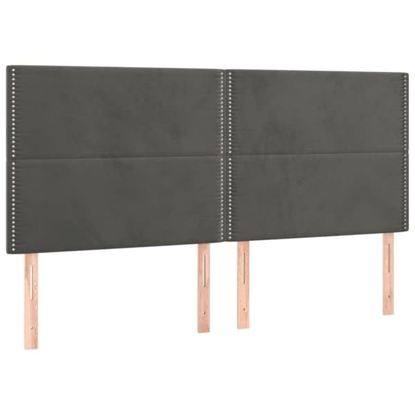 vidaXL kontinentalseng med madras 200x200 cm fløjl mørkegrå