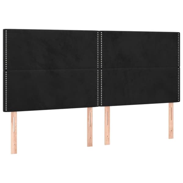 vidaXL kontinentalseng med madras 200x200 cm fløjl sort