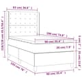 Miniatyrbillede 8 af 8: vidaXL kontinentalseng med madras 90x190 cm fløjl pink