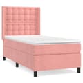 Miniatyrbillede 1 af 8: vidaXL kontinentalseng med madras 90x190 cm fløjl pink