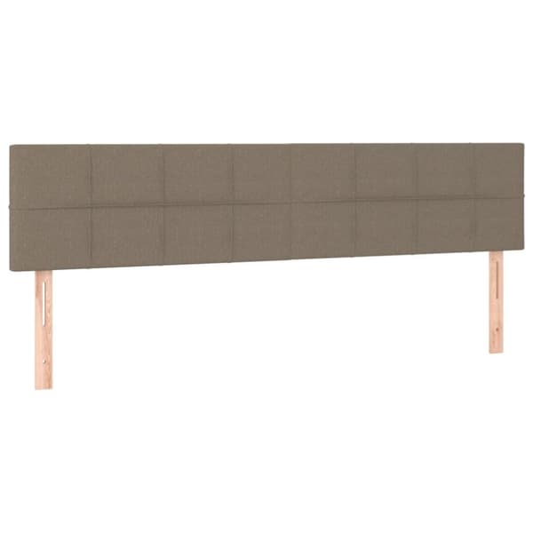vidaXL kontinentalseng med LED-lys 200x200 cm stof gråbrun