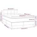 Miniatyrbillede 8 af 8: vidaXL kontinentalseng med LED-lys 120x200 cm stof cremefarvet
