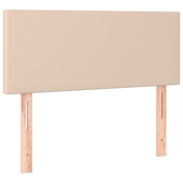 vidaXL kontinentalseng med LED-lys 120x200 cm kunstlæder cappuccino