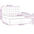 Miniatyrbillede 8 af 8: vidaXL kontinentalseng med LED-lys 160x200 cm stof sort