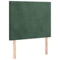 Miniatyrbillede 7 af 8: vidaXL kontinentalseng med LED-lys 80x200 cm velour mørkegrøn