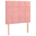 Miniatyrbillede 7 af 8: vidaXL kontinentalseng med LED-lys 80x200 cm velour pink