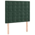 Miniatyrbillede 8 af 10: vidaXL kontinentalseng med LED-lys 80x200 cm velour mørkegrøn