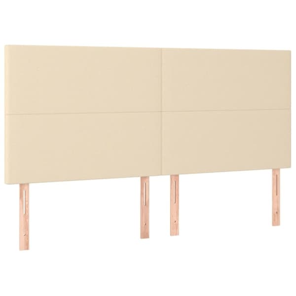 vidaXL kontinentalseng med madras 180x200 cm stof cremefarvet