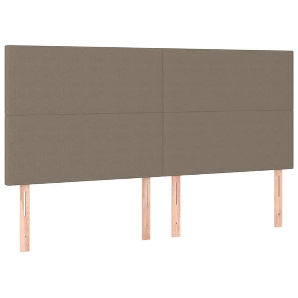 vidaXL kontinentalseng med madras 200x200 cm stof gråbrun