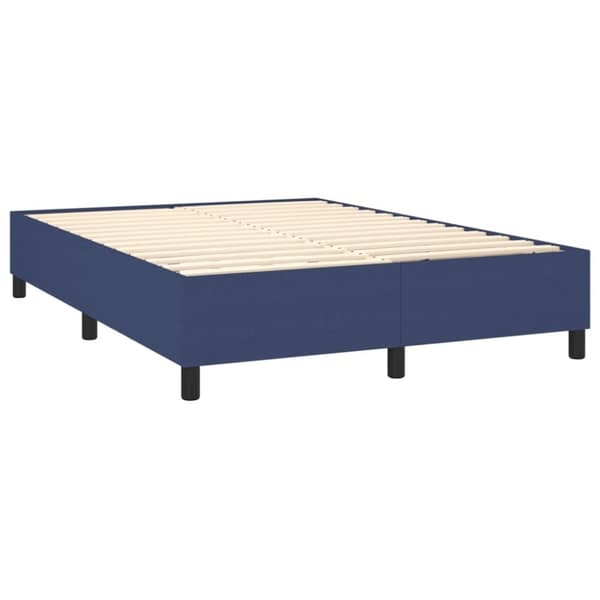 vidaXL kontinentalseng med madras 140x190 cm stof blå