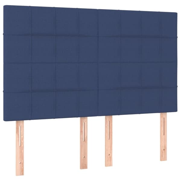 vidaXL kontinentalseng med madras 140x190 cm stof blå