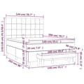 Miniatyrbillede 8 af 8: vidaXL kontinentalseng med madras 140x200 cm stof cremefarvet