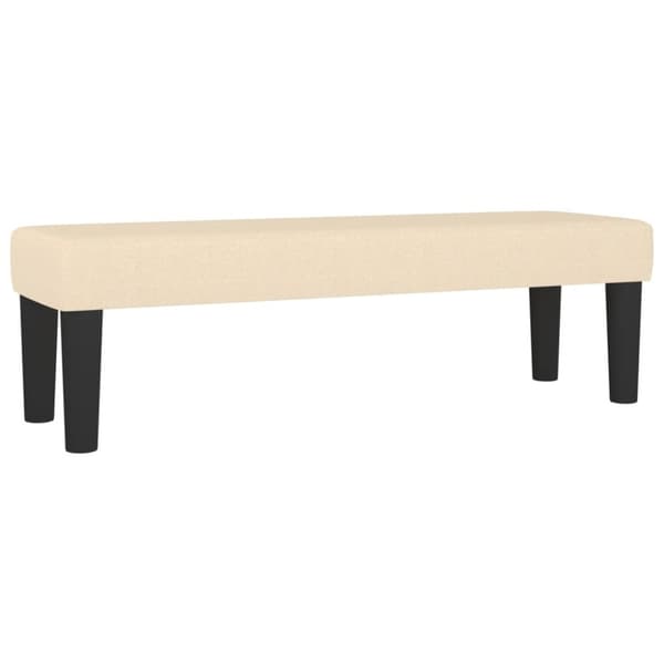 vidaXL kontinentalseng med madras 200x200 cm stof cremefarvet