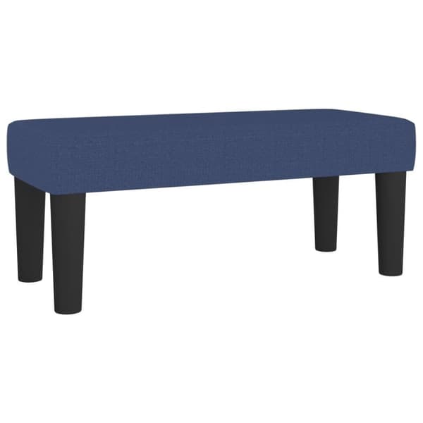 vidaXL kontinentalseng med madras 90x200 cm stof blå