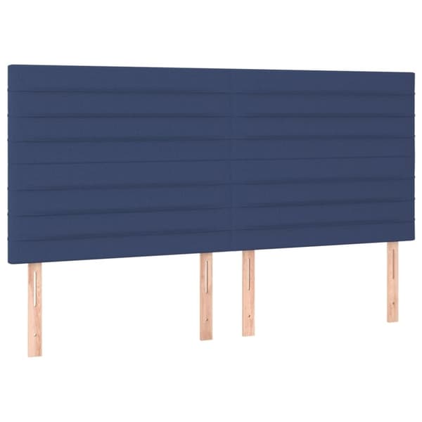 vidaXL kontinentalseng med madras 200x200 cm stof blå