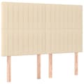 Miniatyrbillede 5 af 8: vidaXL kontinentalseng med madras 140x190 cm stof cremefarvet