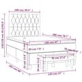 Miniatyrbillede 8 af 8: vidaXL kontinentalseng med madras 120x200 cm stof gråbrun