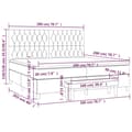 Miniatyrbillede 8 af 8: vidaXL kontinentalseng med madras 200x200 cm stof cremefarvet