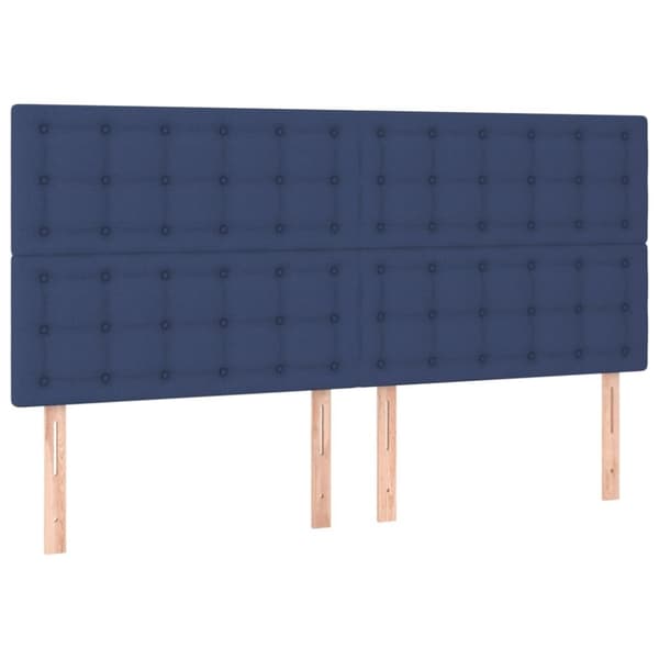vidaXL kontinentalseng med madras 180x200 cm stof blå