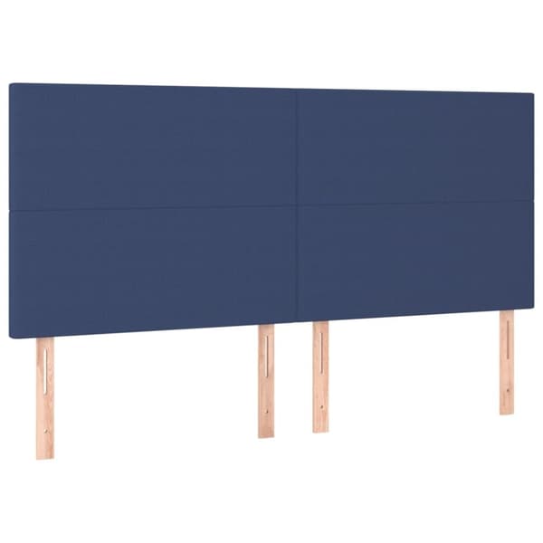 vidaXL kontinentalseng med madras 200x200 cm stof blå