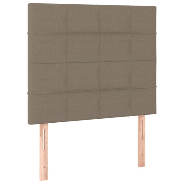 vidaXL kontinentalseng med madras 80x200 cm stof gråbrun