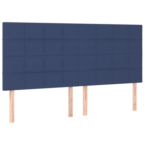 vidaXL kontinentalseng med madras 160x200 cm stof blå