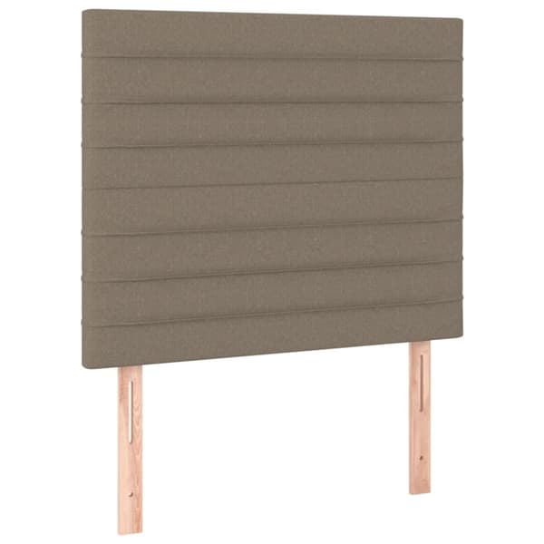 vidaXL kontinentalseng med madras 90x200 cm stof gråbrun