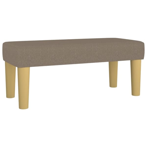 vidaXL kontinentalseng med madras 90x200 cm stof gråbrun