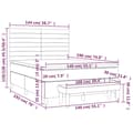Miniatyrbillede 8 af 8: vidaXL kontinentalseng med madras 140x190 cm stof cremefarvet
