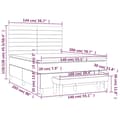 Miniatyrbillede 8 af 8: vidaXL kontinentalseng med madras 140x200 cm stof cremefarvet