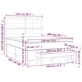 Miniatyrbillede 8 af 8: vidaXL kontinentalseng med madras 140x200 cm stof blå