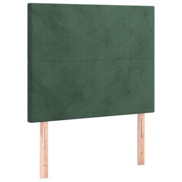 vidaXL kontinentalseng 120x200 cm fløjl mørkegrøn