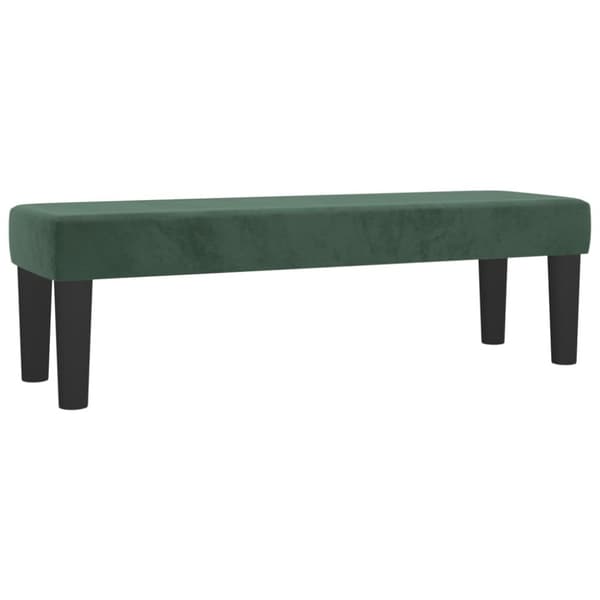 vidaXL kontinentalseng med madras 140x190 cm fløjl mørkegrøn