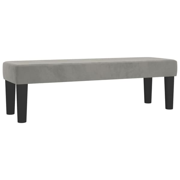 vidaXL kontinentalseng med madras 200x200 cm fløjl lysegrå