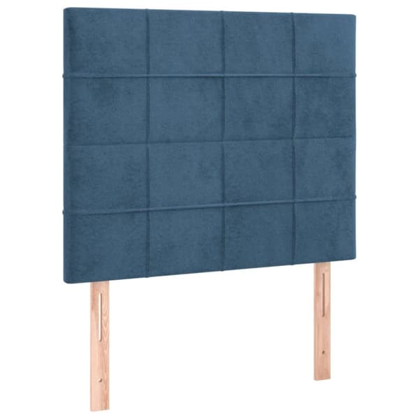 vidaXL kontinentalseng med madras 100x200 cm fløjl mørkeblå