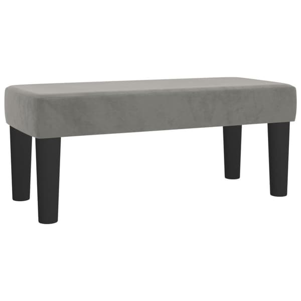 vidaXL kontinentalseng 120x200 cm fløjl lysegrå