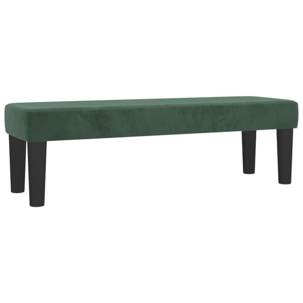 vidaXL kontinentalseng med madras 140x190 cm fløjl mørkegrøn