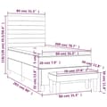 Miniatyrbillede 8 af 8: vidaXL kontinentalseng med madras 80x200 cm fløjl lyserød