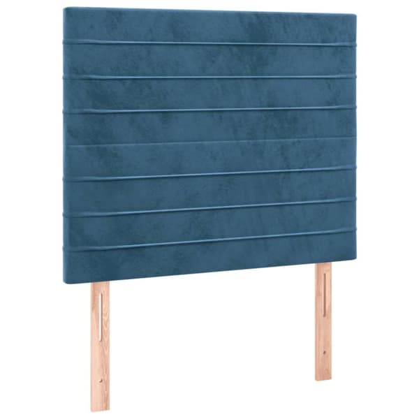 vidaXL kontinentalseng 120x200 cm fløjl mørkeblå